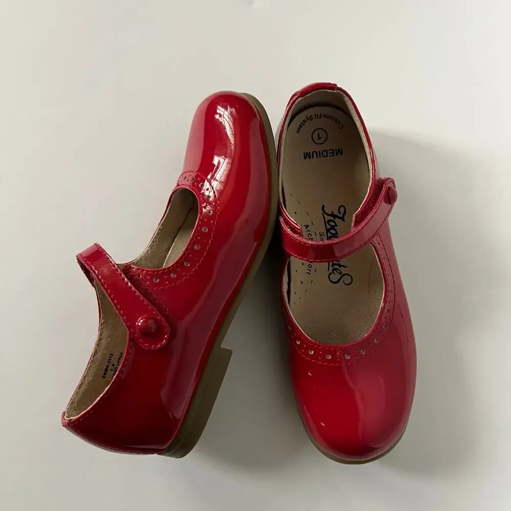 Footmates red patent leather Mary Janes
